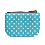 Sky Blue Polka Dots Mini Coin Purses Back
