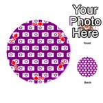 Modern Chic Vector Camera Illustration Pattern Playing Cards 54 (Round)  Front - Diamond2