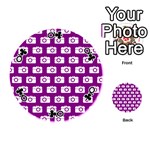 Modern Chic Vector Camera Illustration Pattern Playing Cards 54 (Round)  Front - ClubQ