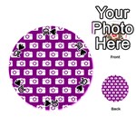 Modern Chic Vector Camera Illustration Pattern Playing Cards 54 (Round)  Front - Spade10