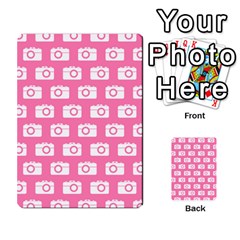 Pink Modern Chic Vector Camera Illustration Pattern Multi-purpose Cards (rectangle) 