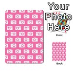Pink Modern Chic Vector Camera Illustration Pattern Multi-purpose Cards (Rectangle)  Back 34