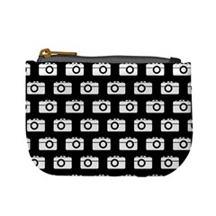 Modern Chic Vector Camera Illustration Pattern Mini Coin Purses