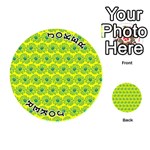 Gerbera Daisy Vector Tile Pattern Playing Cards 54 (Round)  Front - Joker1