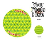 Gerbera Daisy Vector Tile Pattern Playing Cards 54 (Round)  Front - Joker2