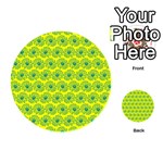 Gerbera Daisy Vector Tile Pattern Playing Cards 54 (Round)  Back