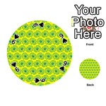 Gerbera Daisy Vector Tile Pattern Playing Cards 54 (Round)  Front - Spade9