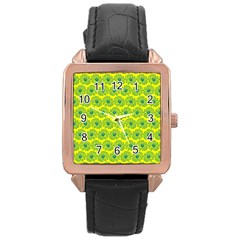 Gerbera Daisy Vector Tile Pattern Rose Gold Watches by GardenOfOphir