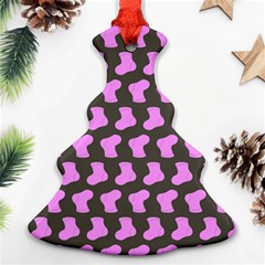 Cute Baby Socks Illustration Pattern Ornament (christmas Tree)