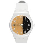 Sunset Black Round Plastic Sport Watch (M) Front