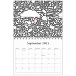 2025 Search Red Wall Calendar 11 x 8.5 (12-Months) Sep 2025