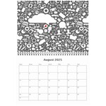 2025 Search Red Wall Calendar 8.5 x 6 Aug 2025