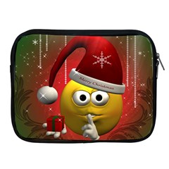 Funny Christmas Smiley Apple Ipad 2/3/4 Zipper Cases by FantasyWorld7