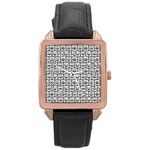 Gray And White Owl Pattern Rose Gold Watches Front