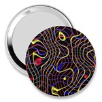 Ribbon Chaos 2 Black  3  Handbag Mirrors Front