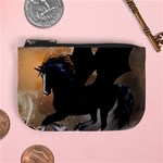 Awesome Dark Unicorn With Clouds Mini Coin Purses Front