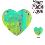 Abstract in Turquoise, Gold, and Copper Playing Cards 54 (Heart)  Front - Diamond2