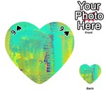Abstract in Turquoise, Gold, and Copper Playing Cards 54 (Heart)  Front - Spade9