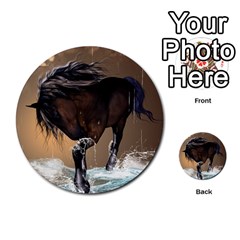 Beautiful Horse With Water Splash Multi-purpose Cards (round) 