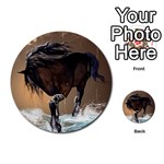 Beautiful Horse With Water Splash Multi-purpose Cards (Round)  Back 4