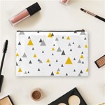 Pastel Random Triangles Modern Pattern Cosmetic Bag (Medium)  Back