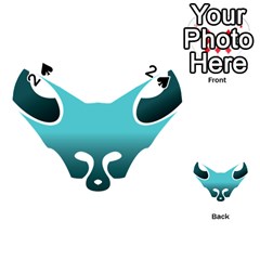 Fox Logo Blue Gradient Playing Cards 54 (heart) 