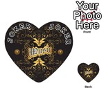 Music The Word With Wonderful Decorative Floral Elements In Gold Playing Cards 54 (Heart)  Front - Joker1