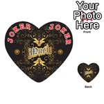Music The Word With Wonderful Decorative Floral Elements In Gold Playing Cards 54 (Heart)  Front - Joker2