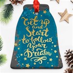 let up and start(gold)2 Bell Ornament Front