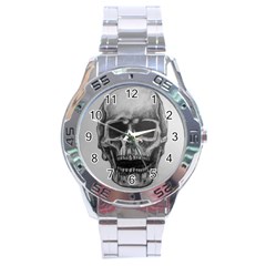 Skull Stainless Steel Men s Watch by ArtByThree