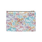 Cute pastel tones elephant pattern Cosmetic Bag (Medium)  Back