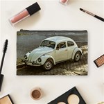 Classic Beetle Car Parked On Street Cosmetic Bag (Medium)  Front