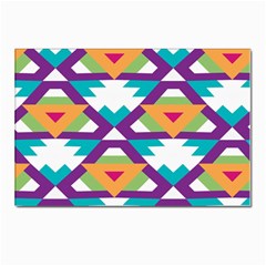 Triangles And Other Shapes Pattern Postcard 4 x 6  (pkg Of 10) by LalyLauraFLM