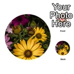 Beautiful Colourful African Daisies  Playing Cards 54 (Round)  Back