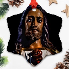 Jesus Christ Sculpture Photo Ornament (snowflake) 