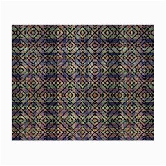 Multicolored Ethnic Check Seamless Pattern Small Glasses Cloth