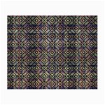 Multicolored Ethnic Check Seamless Pattern Small Glasses Cloth Front