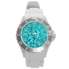 Turquoise Water Round Plastic Sport Watch (l)