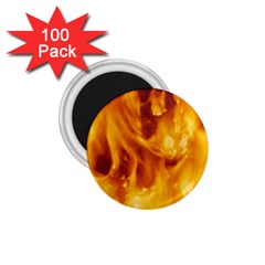 Yellow Flames 1 75  Magnets (100 Pack) 