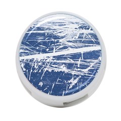 Blue And White Art 4-port Usb Hub (one Side)