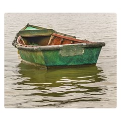 Old Fishing Boat At Santa Lucia River In Montevideo Double Sided Flano Blanket (small)  by dflcprints