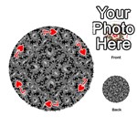 Luxury Patterned Modern Baroque Playing Cards 54 (Round)  Front - Heart7