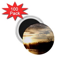 Setting Sun At Lake 1 75  Magnets (100 Pack) 