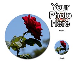 Red Rose 2 Multi-purpose Cards (round) 