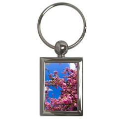 Pink Flowers Key Chains (rectangle)  by trendistuff
