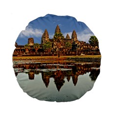Angkor Wat Standard 15  Premium Flano Round Cushions