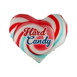Candy Standard 16  Premium Flano Heart Shape Cushion  Front