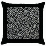 Polygons Pattern Print Throw Pillow Cases (Black) Front
