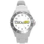 Logo Med Round Plastic Sport Watch (L) Front