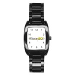 Logo Med Stainless Steel Barrel Watch Front